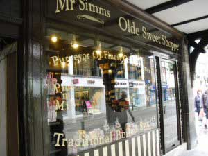 Chestertourist.com - Mr Simms Olde Sweet Shop Page One